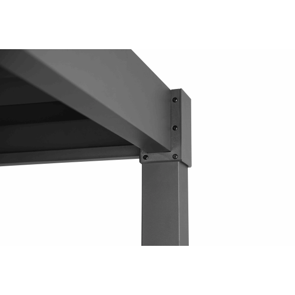 Pergola ogrodowa tarasowa MIRADOR Solid 80 - 3 x 4 m Antracyt